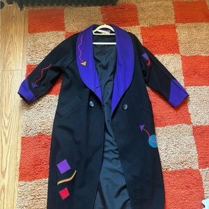 Black and Purple vintage coat